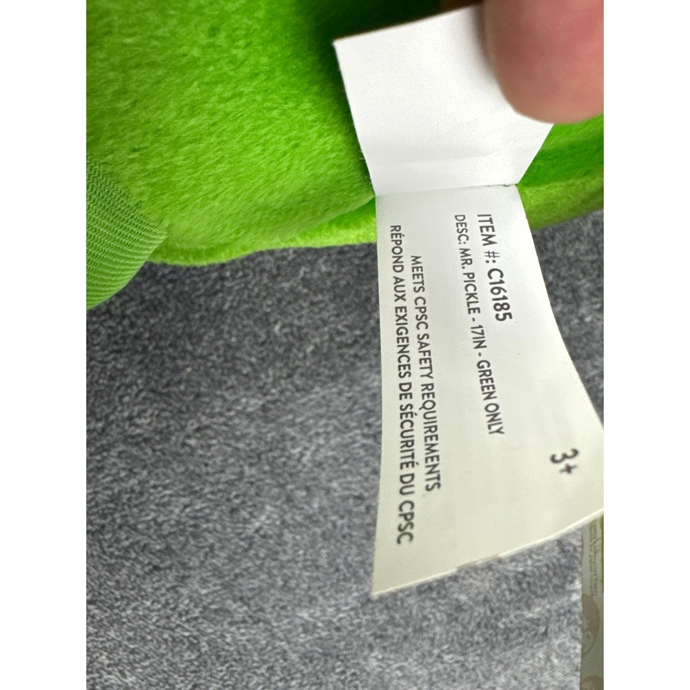 Fiesta Mr. Pickle Plush 17 Inch Green Stuffed Toy Glasses Mustache C16185 NWT - Picture 6 of 9